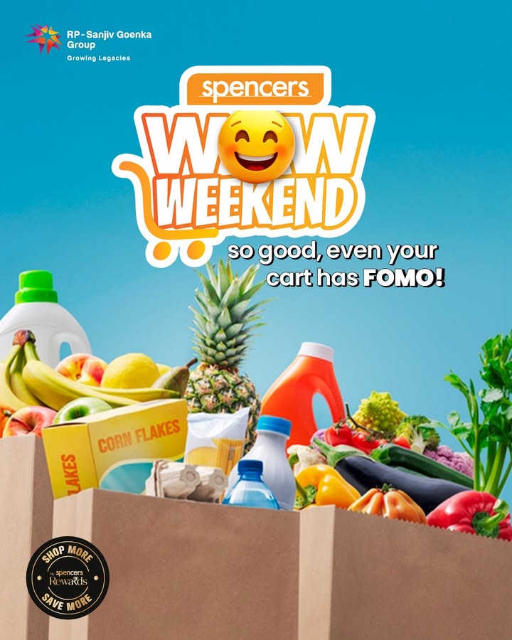 Weekends are for chill plans and hot deals Whether it s brunch essentials or snack stacks, Spencers has your weekend haul sorted. Add to cart. Add to vibe. Repeat Weekends are for chill plans and hot deals Whether it s brunch essentials or snack stacks, Spencers has your weeken...