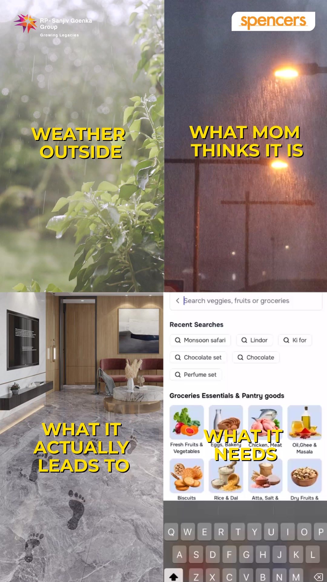 When it rains outside, mom panics.But you can turn rainy days into cleaning wins with the best of home care from Spencers