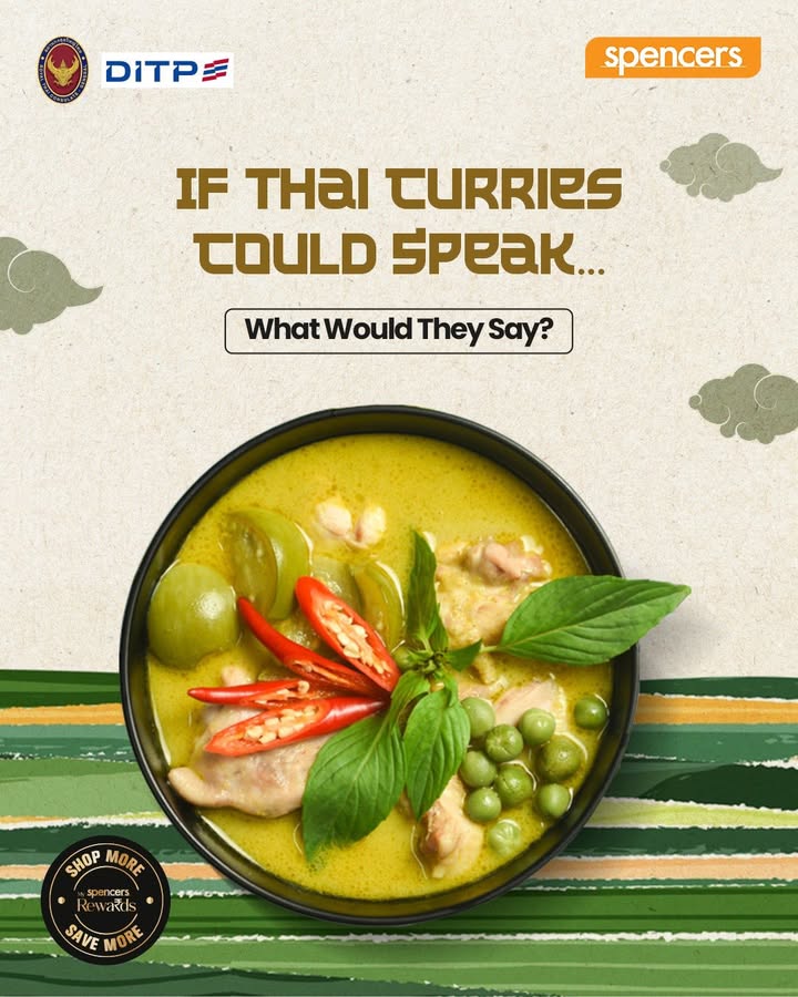If flavors could talk Would you go for the fiery Green Curry or something new from Thailands feast of flavors Get all you need to cook it at home, only at Spencers Thai Food Fest, Spencers Retail, Taste of Thailand, Flavor Fiesta ThaiF... If flavors could talk Would you go for the fiery Green Curry or something new from Thailands feast of flavors Get ...