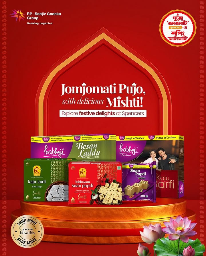 Pujo without sweets Impossible From traditional mishti to modern treats, Spencers brings you a festive spread of sweetness this season Pujo without sweets Impossible From traditional mishti to modern treats, Spencers brings you a festive spread of sweetnes...
