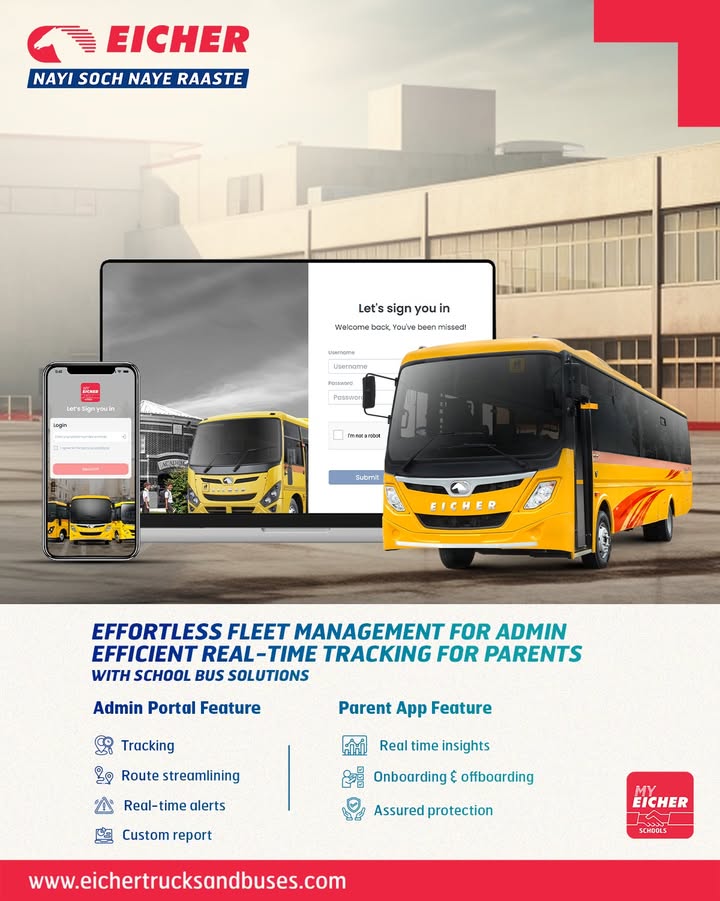 Safe, Reliable, and Efficient Student Transportation with My Eicher Schools Experience the future of school bus transporta...