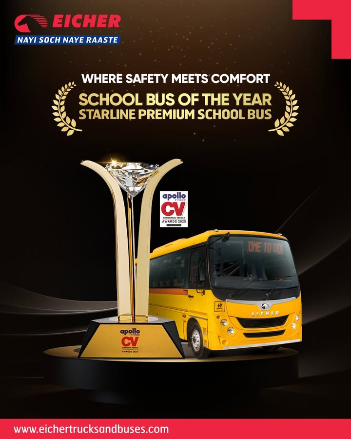 With great pride and joy, we d like to announce that the Eicher Starline Premium School Bus has been honored as the Schoo...