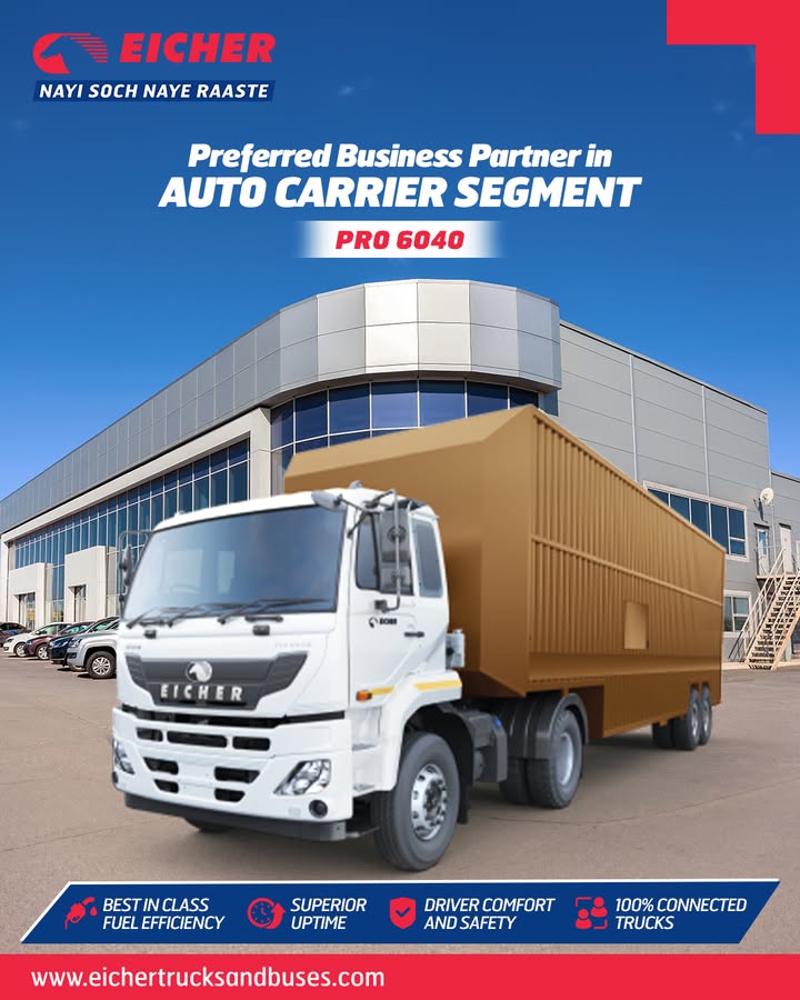 The Eicher Pro 6040 powerful engine, bigger clutch, and high torque capacity for seamless auto carrier operations. Built for heavy duty auto transport Know More https shorturl The Eicher Pro 6040 powerful engine, bigger clutch, and high torque capacity for seamless auto carrier operations
