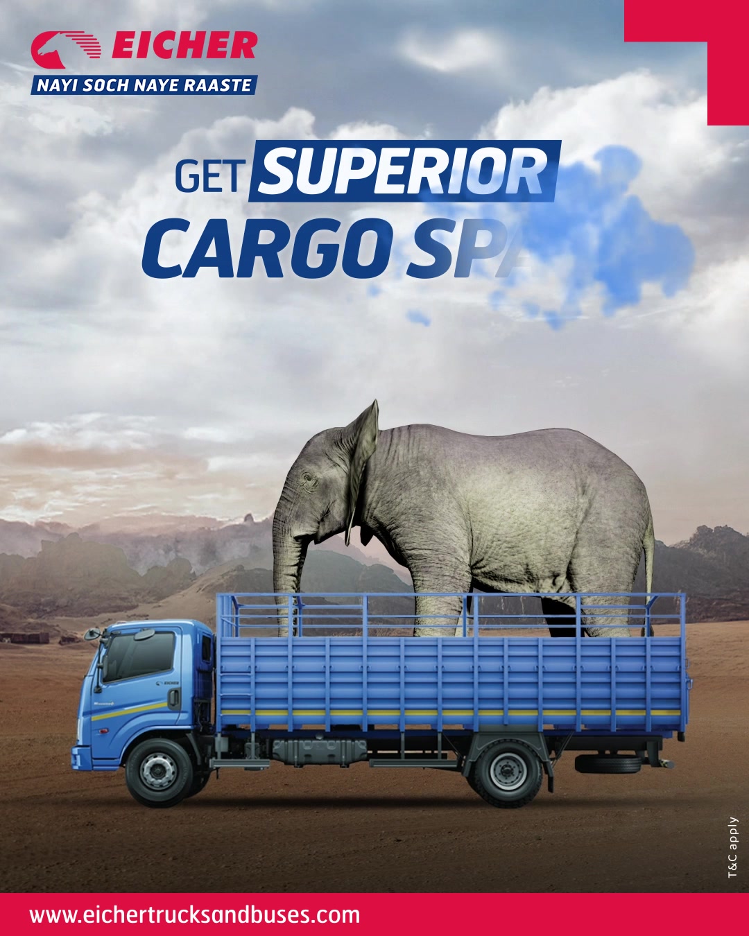 Now Carry more, Earn More with Plus Cargo Space in Pro 2095XP Plus. Disclaimer No animals were harmed