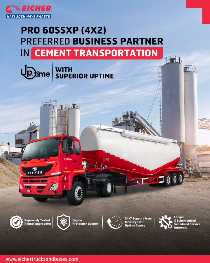 Built for the toughest hauls, the Eicher PRO 6055XP ensures your material transport runs smoothly Choose reliability that drives consistent project progress Eicher SmartDriving TruckingIndia MoreComfort Transportation Eicher EicherBusesA... Built for the toughest hauls, the Eicher PRO 6055XP ensures your material transport runs smoothly Choose reliability that...