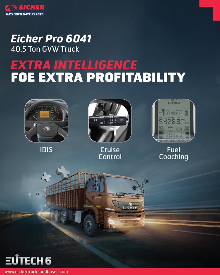 Beyond power, discover the extra intelligence built into the Eicher Pro 6041. From optimized fuel consumption to enhanced driver support, this truck is engineered to elevate your business. Know More https shorturl Beyond power, discover the extra intelligence built into the Eicher Pro 6041