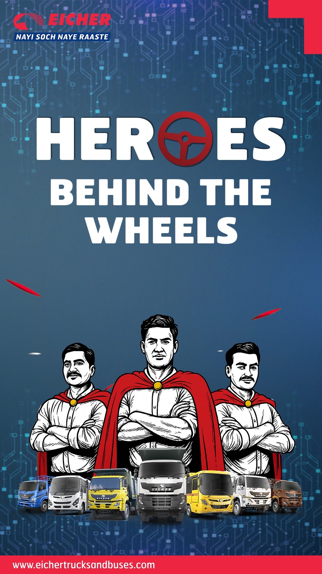 Meet the real heroes behind the wheel Through Highway Heroes, Eicher has connected with 600 superheroes across 12 location...
