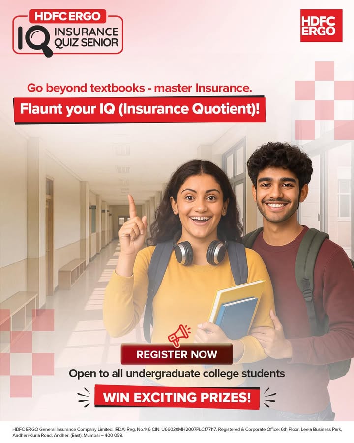 Your GPA might get you a degree, but your IQ Insurance Quotient can shape your destiny Register for the HDFC ERGO Insurance Quiz the portal to smarter choices is now wide open. Step in REGISTER https www.hdfcergo Your GPA might get you a degree, but your IQ Insurance Quotient can shape your destiny Register for the HDFC ER...