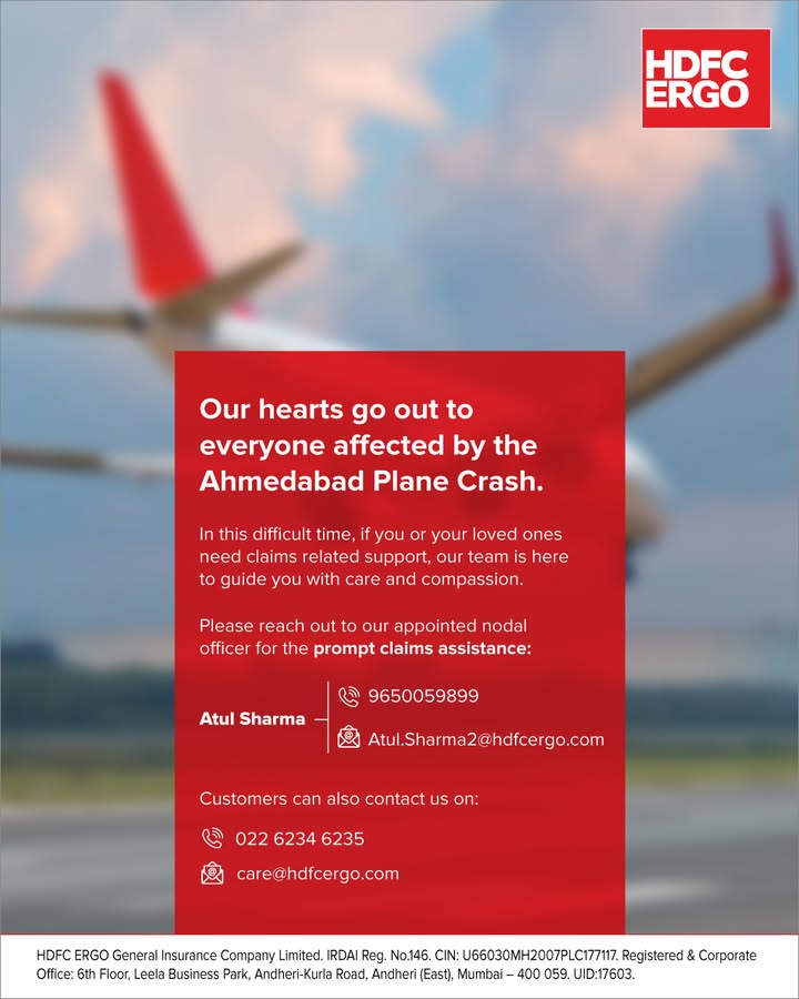 Standing by you in difficult moments We extend our thoughts to all those affected by the incident in Ahmedabad