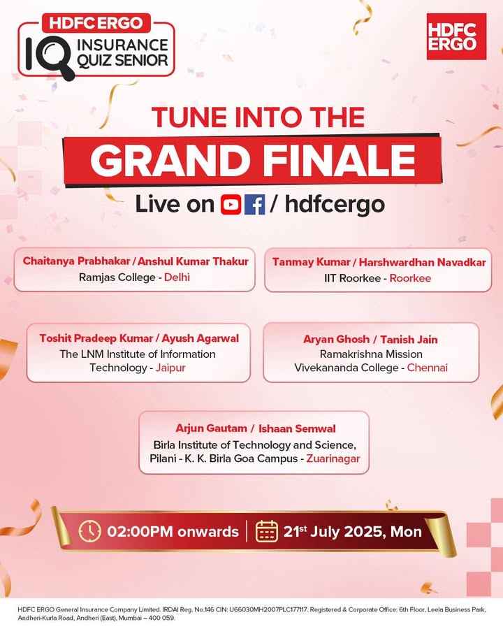 Finalists on the move These contestants arent just INSURED with knowledge, theyre COVERED in pure brilliance Lets see which team is going to flaunt their IQ Insurance Quotient and claim the crown Catch the action LIVE... Finalists on the move These contestants arent just INSURED with knowledge, theyre COVERED in pure brilliance ...
