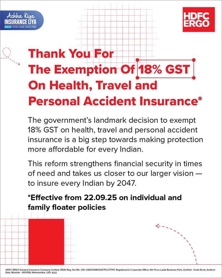 Protection just got a powerful upgrade now with 0 GST We welcome the governments landmark move to exempt Health, Trav...
