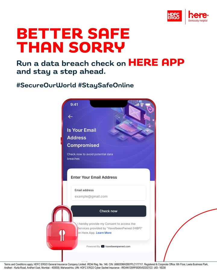 Spilling the tea Spilling your data Run a data breach check today with Here App