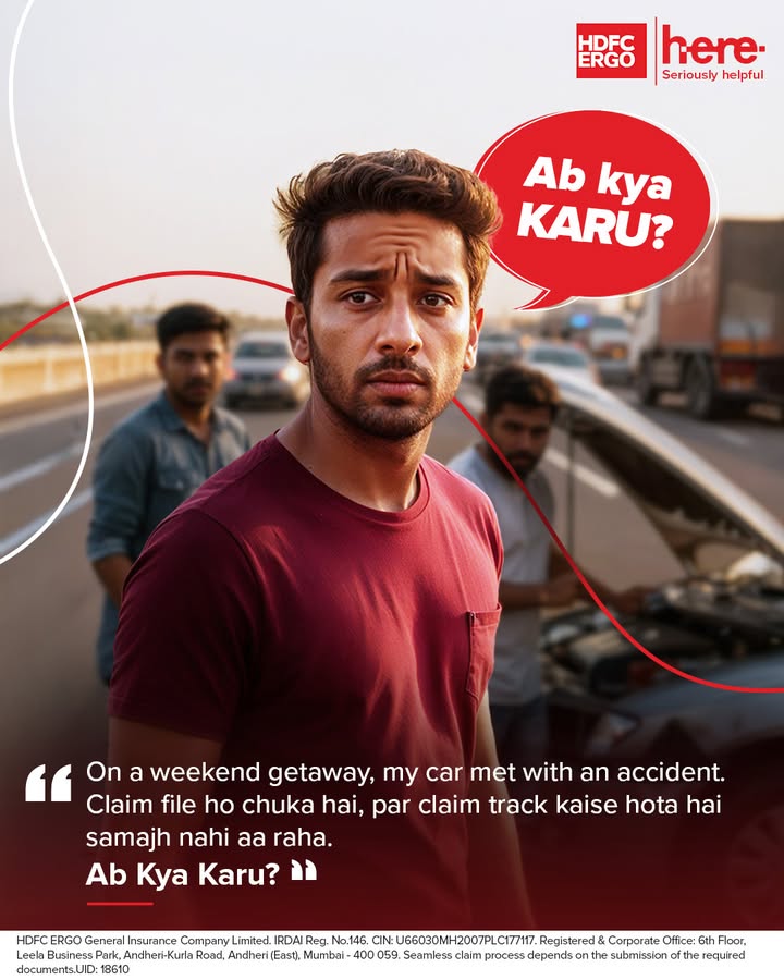 A weekend getaway, an unexpected accident, and that one question, Ab Kya Karu With the HERE App, claims, live tracking, an...