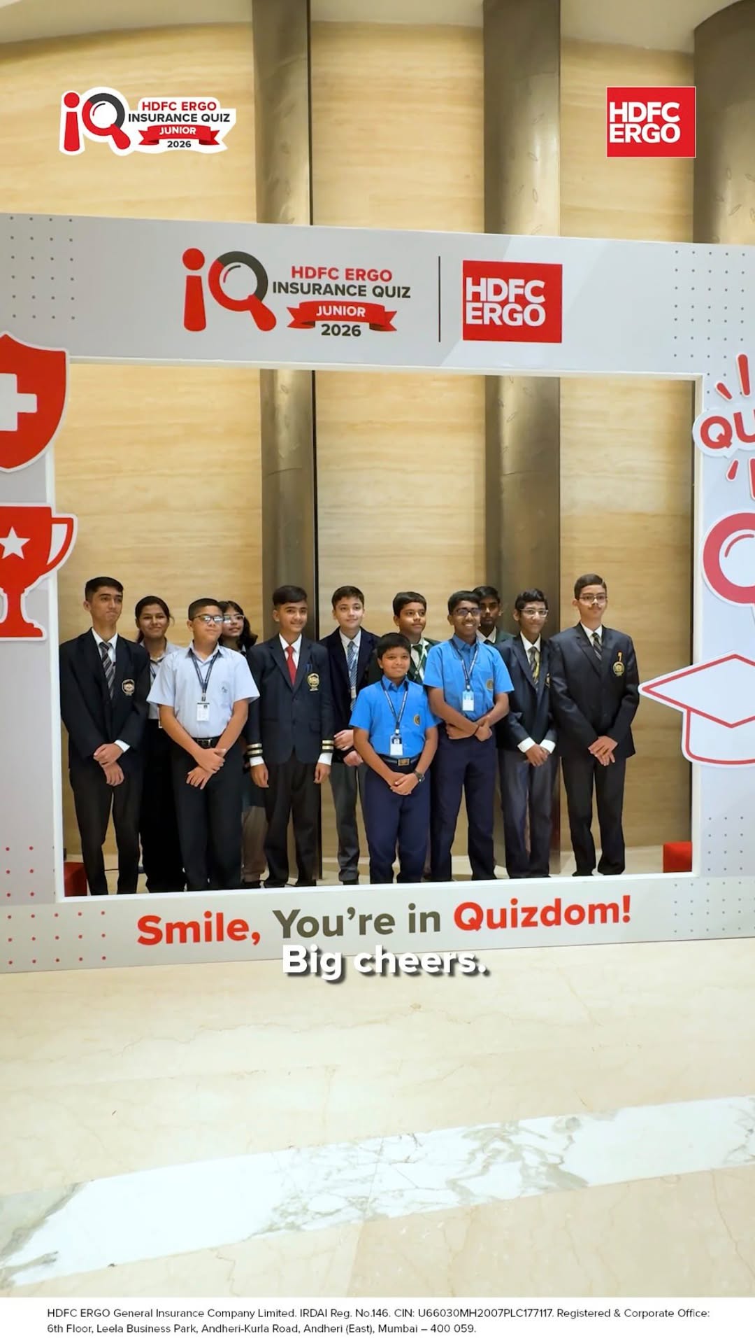 This is what the Grand Finale of HDFC ERGO Insurance Quiz Junior 2026 looked like. Quick answers. Close calls