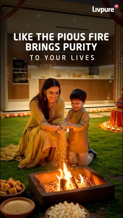 The sacred fire of the harvest season represents purification and protection