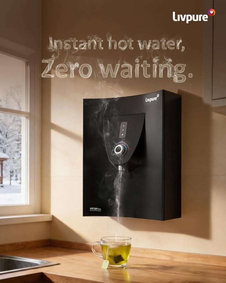 Get instant hot water without the wait with Livpure Victor Hot Water Purifier