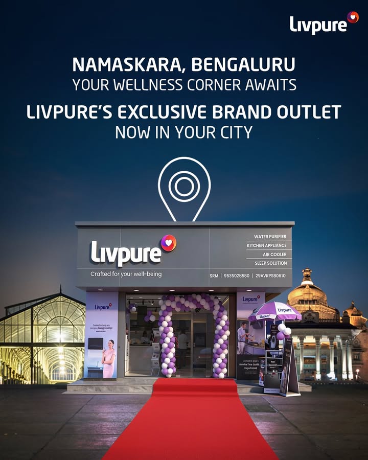 Were proud to announce the opening of Livpures First Exclusive Brand Outlet in Bengaluru with our valued partner, SRM