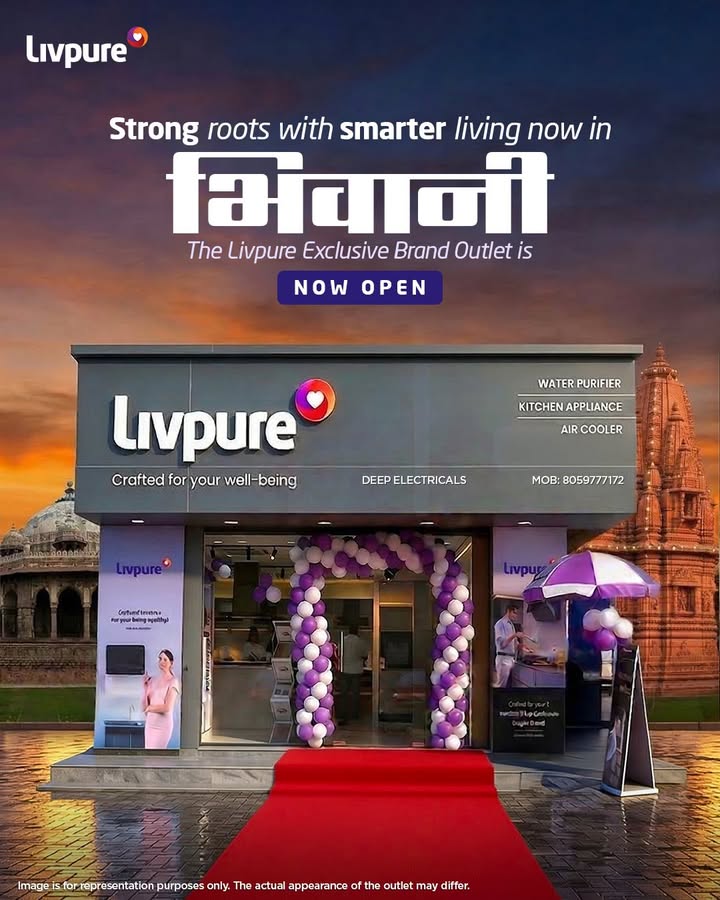 Bhiwani, the doors are officially open Our Livpure Exclusive Brand Outlet launched with Deep Electricals, is now ready...