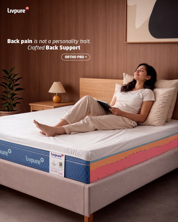 Personality strong. Back support stronger. Livpure, Sleep, Comfort, Mattress, Ortho Pro 