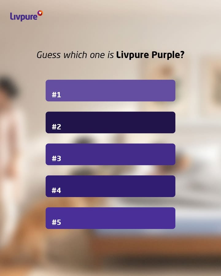 You know our purple right Comment your guess Livpure Trend wellbeing