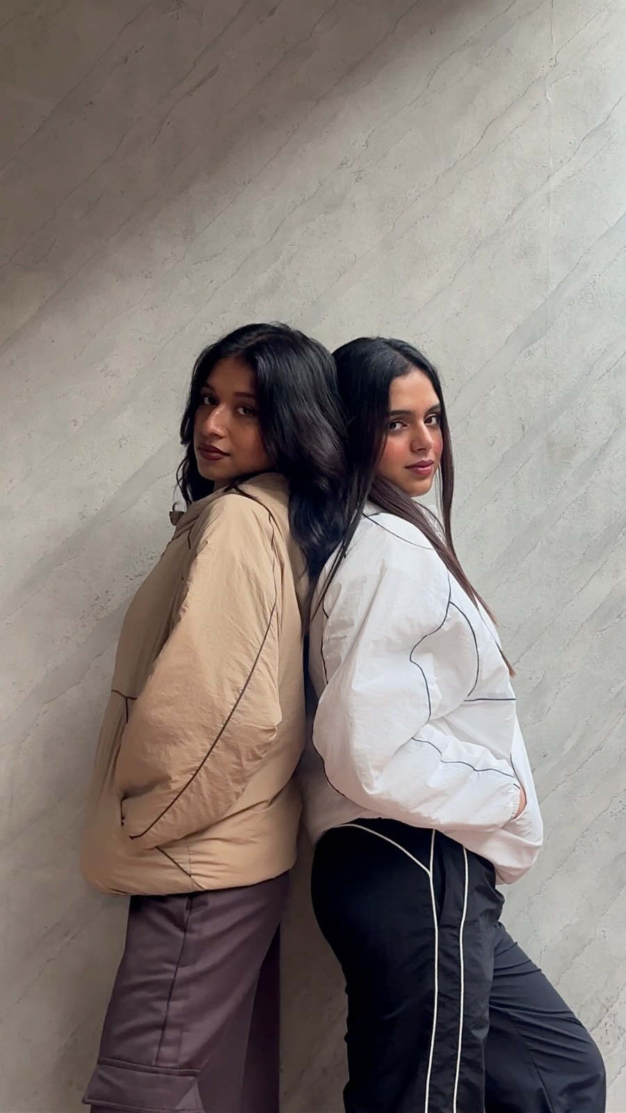 Twinning looks, winning energy. 