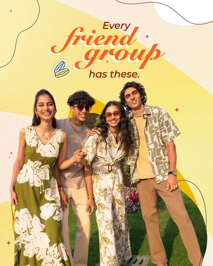 Your friend group a whole fashion series. Tag the cast. 