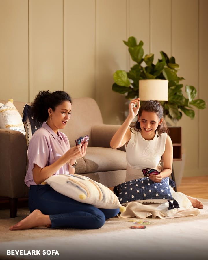 Between shared glances and bursts of laughter, the Bevelark sofa quietly holds the joy of togetherness. To shop, visit https bit.ly Bevelark sofa GodrejInterio BevelarkSofa Sofa SofaSet Furniture Comfort LivingRoom Between shared glances and bursts of laughter, the Bevelark sofa quietly holds the joy of togetherness