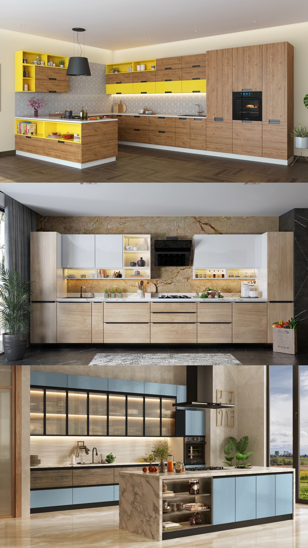 These kitchens are made for long chats, fresh ingredients, and creating joyful moments of summer