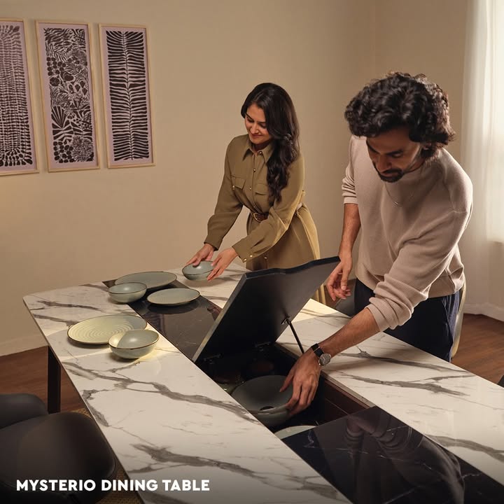 From finding the perfect spot for your cutlery to setting up a welcoming dining space, the Mysterio Dining Table makes room for what matters. To shop, visit https bit From finding the perfect spot for your cutlery to setting up a welcoming dining space, the Mysterio Dining Table makes room ...