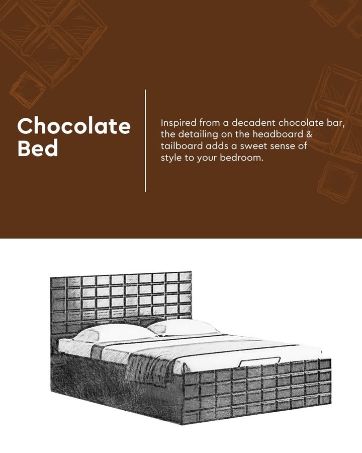 Indulge in the comfort of the Chocolate Bed, which brings a playful touch to your bedroom. To shop, visit https bit.ly Chocolate bed GodrejInterio ChocolateBed SofaSet Sofa LivingRoom Comfort Indulge in the comfort of the Chocolate Bed, which brings a playful touch to your bedroom. To shop, visit https bit