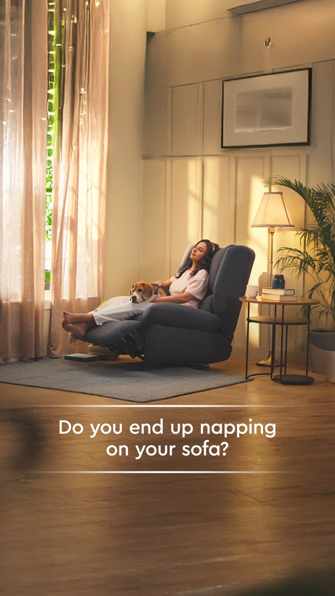 Because the cosiest naps dont necessarily happen on bed, they happen on the sofa To shop, visit https bit