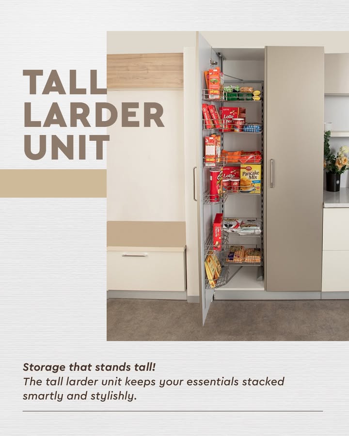 Keep your favourites handy, and your shelves are effortlessly organised with the Tall Larder unit
