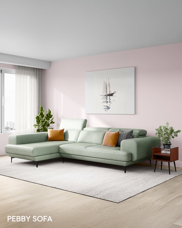 Our Pebby Sofa is sculpted to bring you both style and comfort