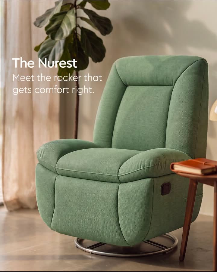From cloud like cushioning and breathable fabric to side pockets and effortless reclining, every detail of the Nurest Rocker...