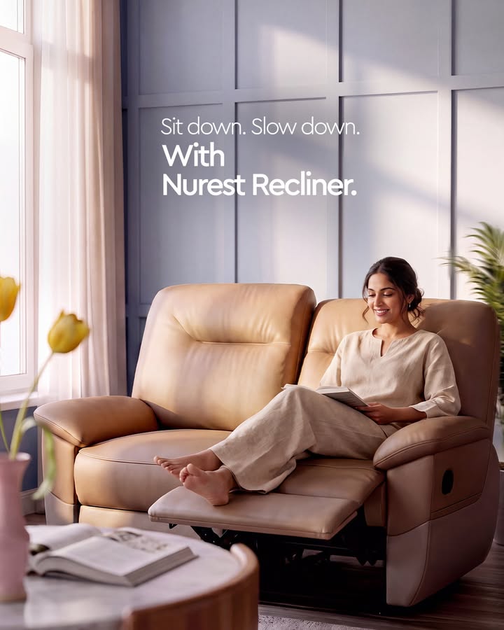 The Nurest Recliner brings cloud like cushioning, smooth reclining, integrated side pockets, and USB charging together in on...