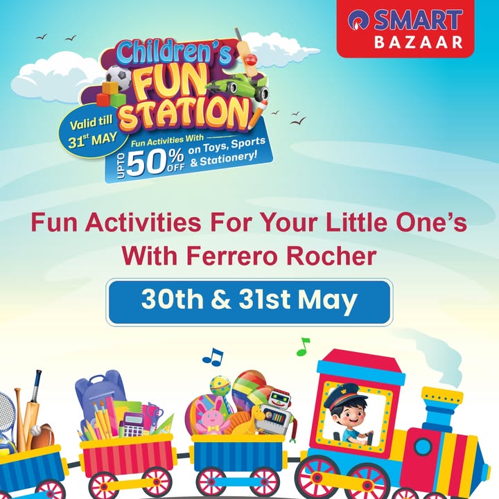 SMART Bazaar Children s Fun Station Drawing Competition by Ferrero in Mumbai on 30th 31st May The best plan for Summer Vacations is here Participate in SMART Bazaar Children s Fun Station Fun activities for planned for your kids SMART Bazaar Children s Fun Station Drawing Competition by Ferrero in Mumbai on 30th 31st May The best plan for Summer ...