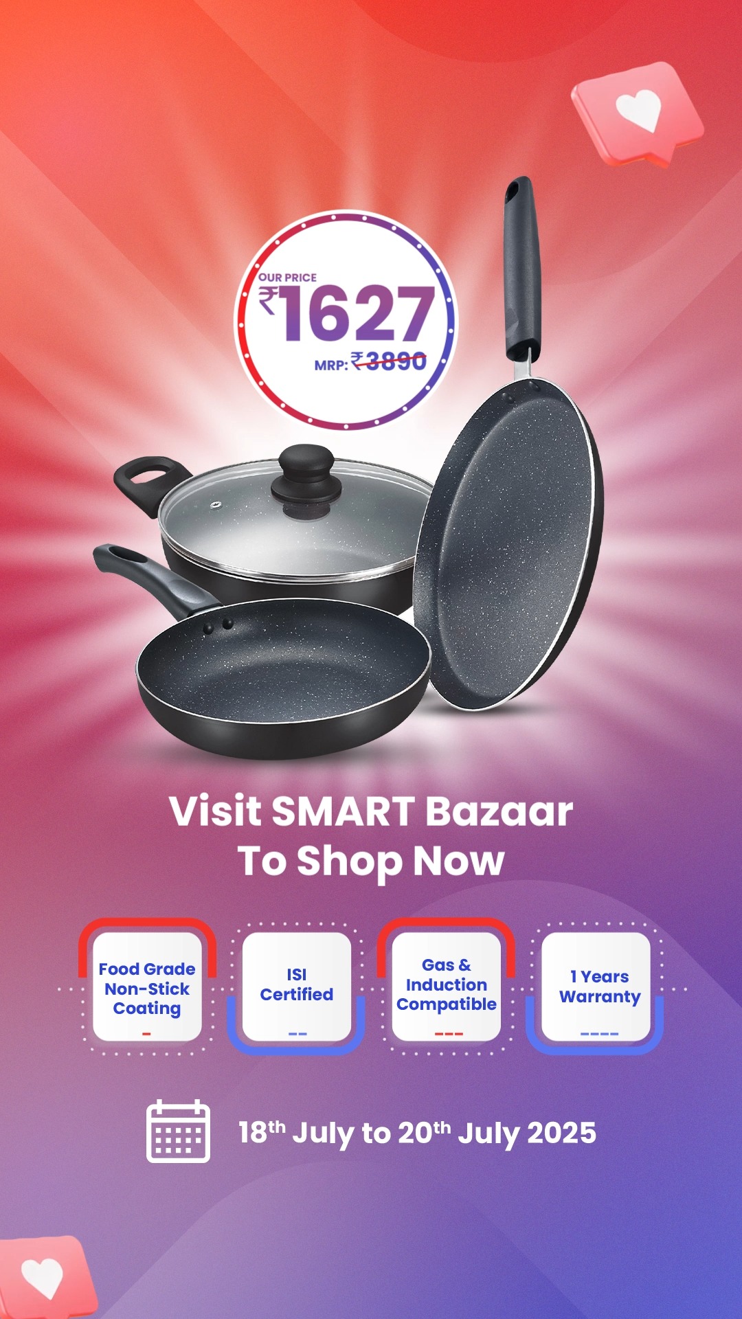Breakfast tastes better in a brand new pan. Sizzle your mornings and stir fry your evenings to perfection