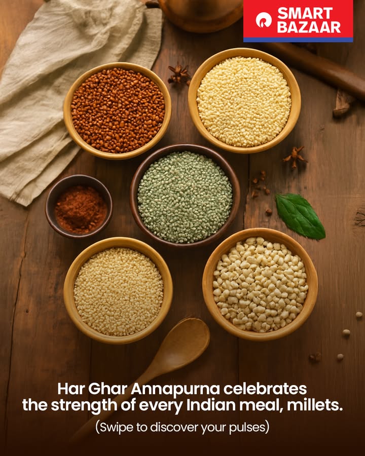 Nutritious, versatile, and perfect for your everyday meals, bring home the goodness of millets with SMART Bazaar