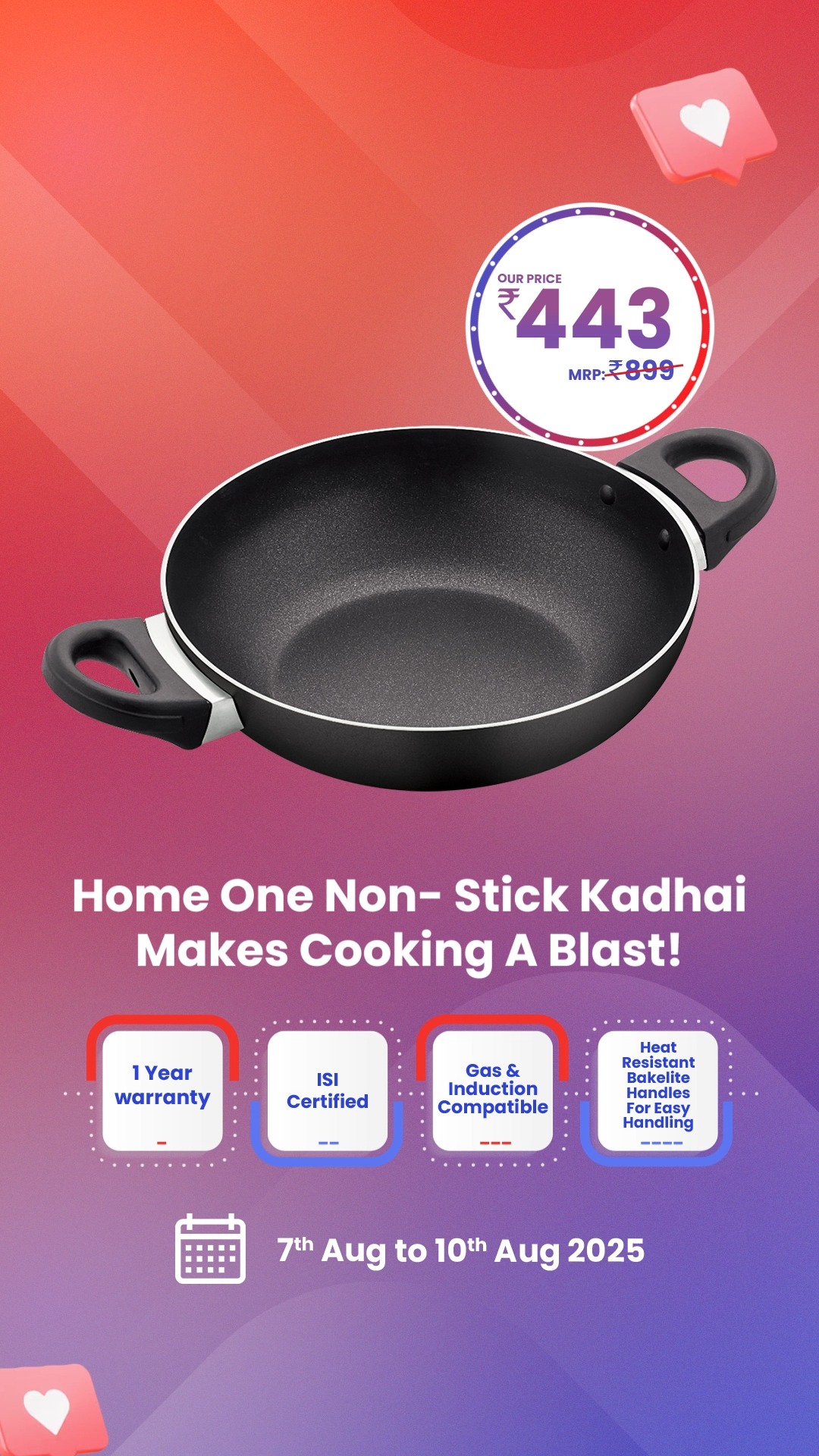 From dal tadkas to deep fried dishes, this kadhai makes every dish just right
