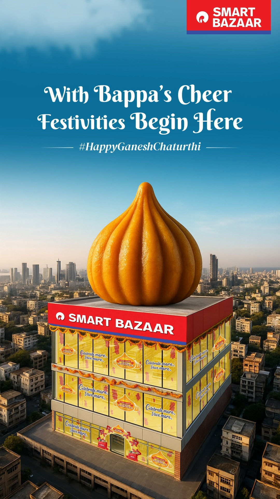 SMART Bazaar wishes you a joyful Ganesh Chaturthi filled with sweetness, celebrations, and togetherness SMARTBazaar Happ...