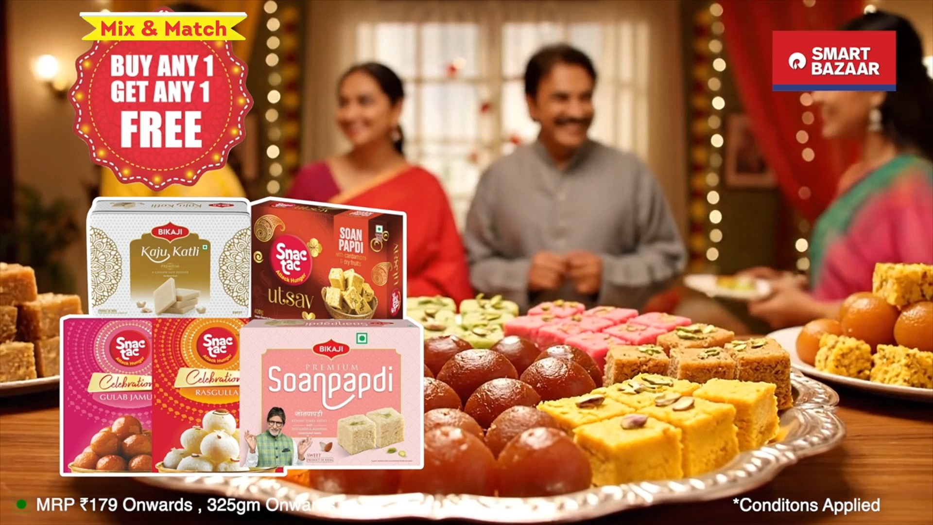 Because no celebration begins without mithai From rasgullas to gulab jamuns, bring home double the sweetness this festive s...