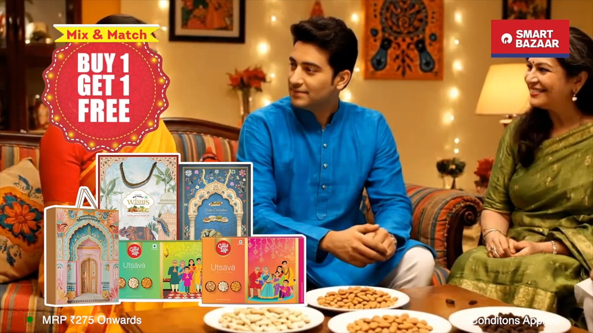 This Diwali, double the joy with gifts that are everyone s favourite Celebrate with your parivaar, dost, aur padosi by gifting premium Dry Fruit Gift Packs. Shop them at SMART Bazaars Tyohaar Ready Sale, 1st to 5th October This Diwali, double the joy with gifts that are everyone s favourite Celebrate with your parivaar, dost, aur padosi by g...