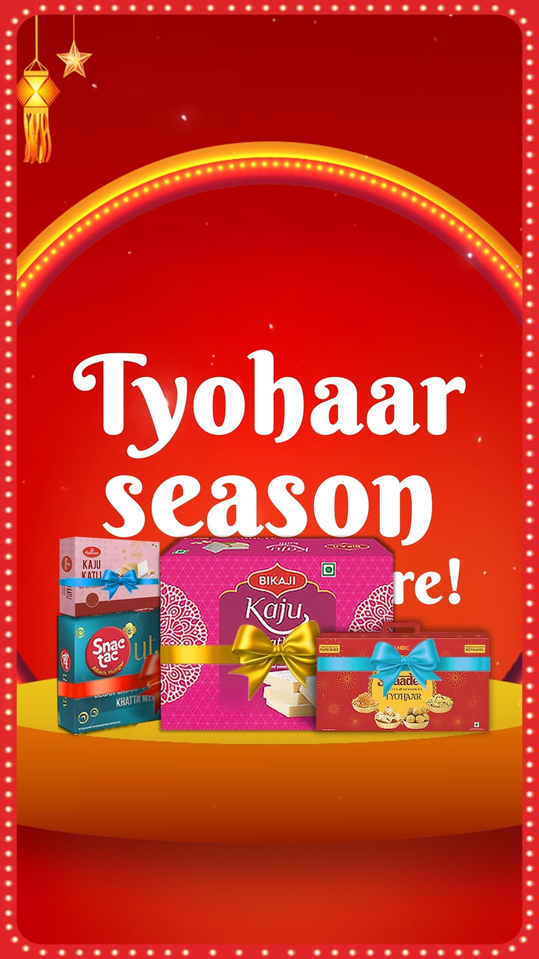 Dont stress, from mithai boxes to dry fruits, chocolates to hampers, SMART Bazaar has it all waiting for you