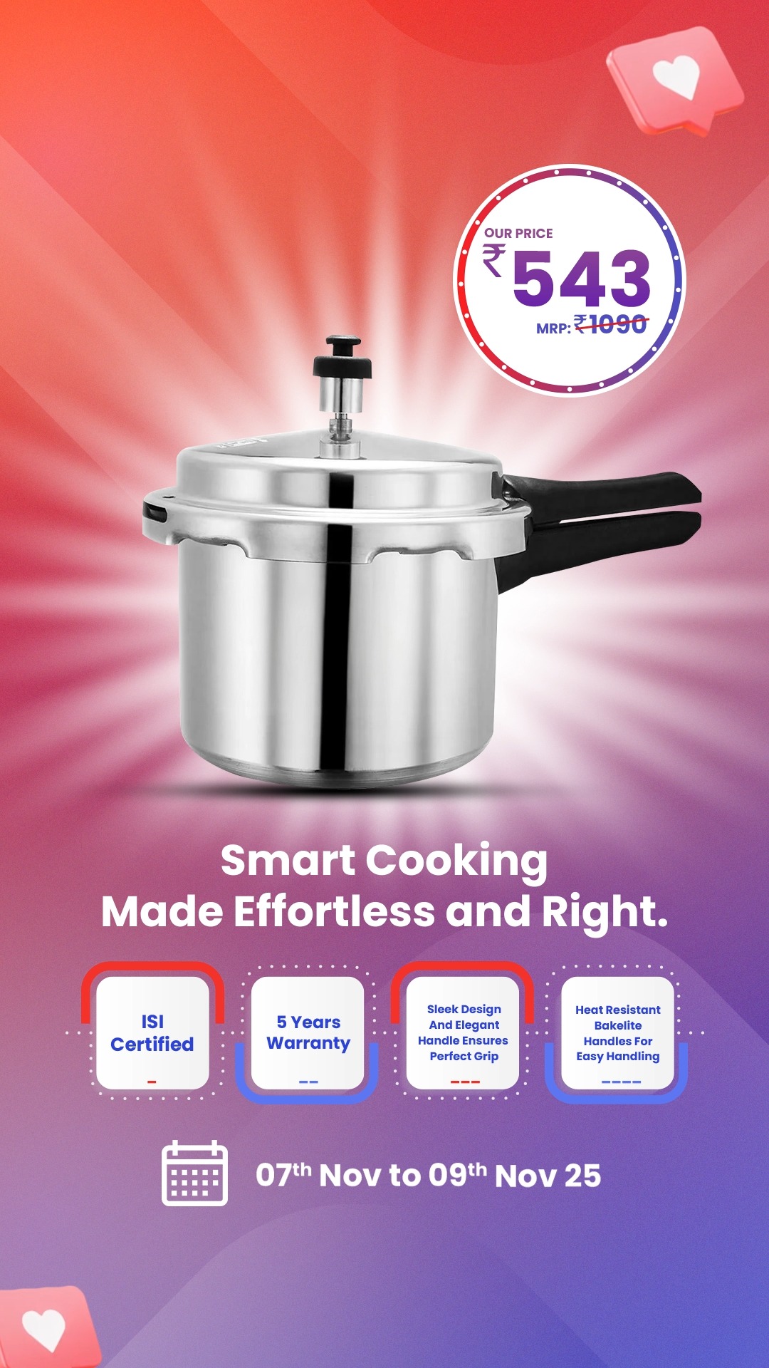 From perfect pressure to pocket friendly prices, bring home the cooker that locks in flavor and saves energy