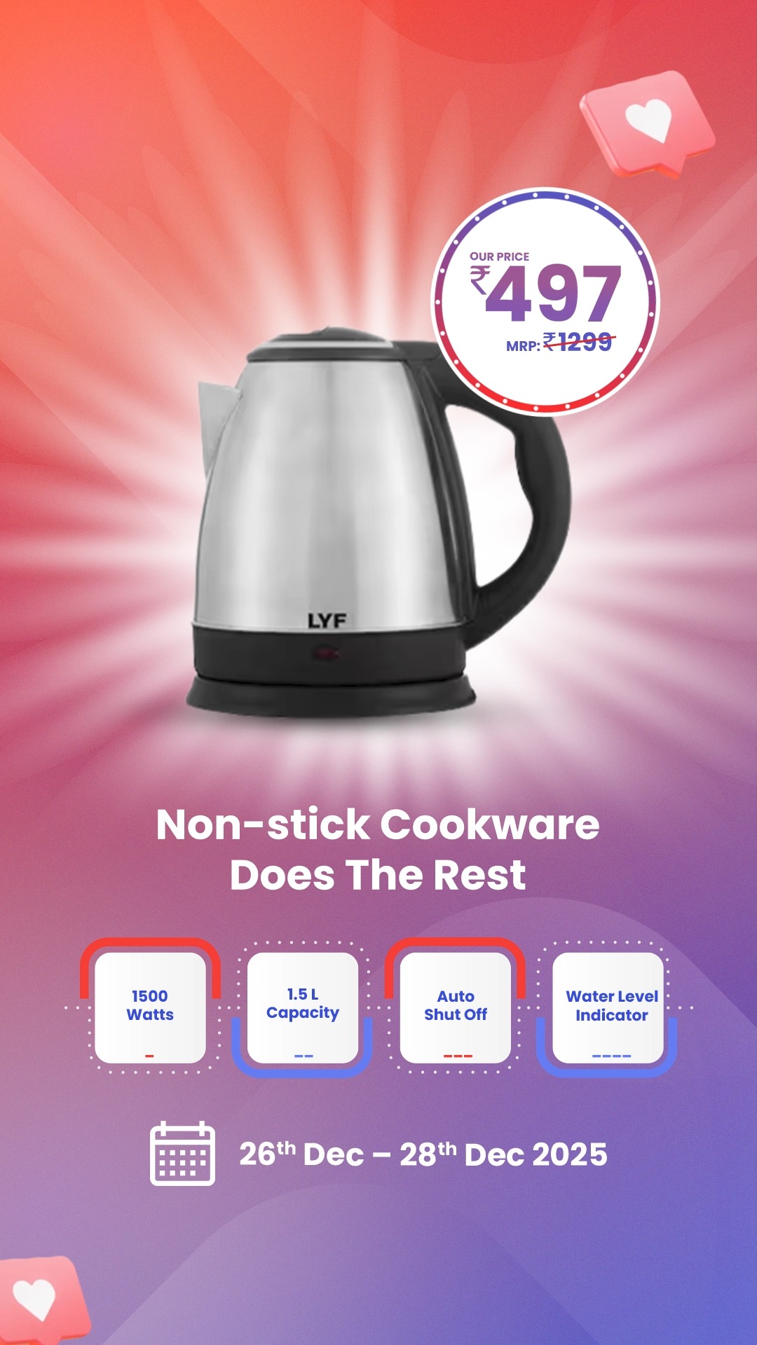 Fast boiling, easy handling, and made for daily use. Get an electric kettle that fits right into your routine