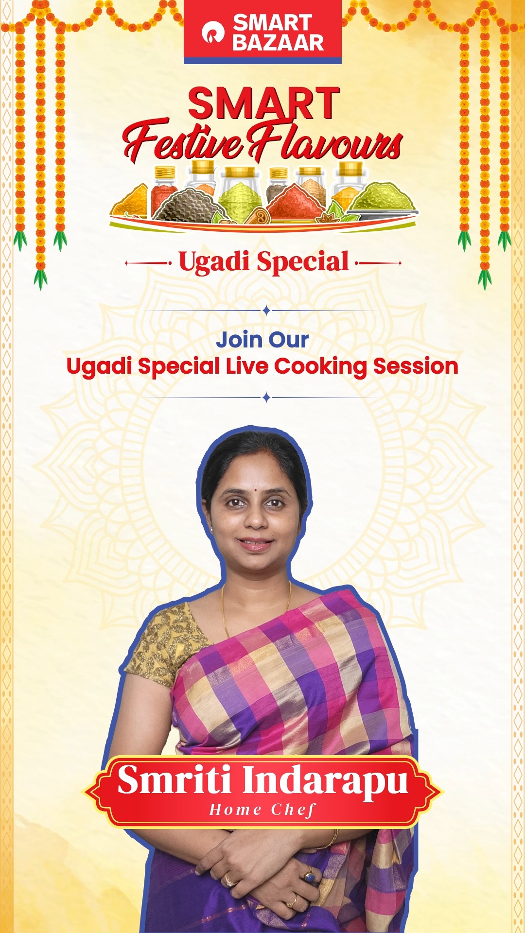 Dont miss the festive flavours of Ugadi Join us for a special Ugadi Live Cooking Session and celebrate the festival with d...