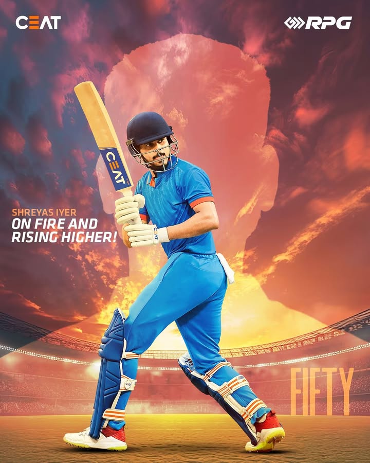 Fifty runs. One blazing trail. half century done, more to go ShreyasIyer IPL2025 cricket CEAT