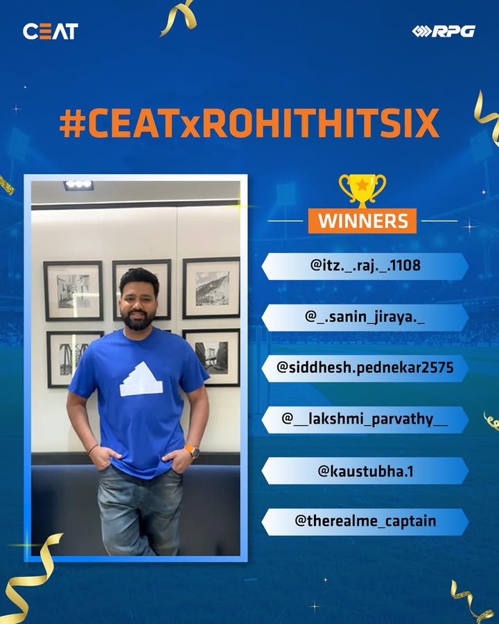 And we have our SIX winners The CEATxRohitHitSix contest brought in some of the funniest, smartest, and most creative entr...