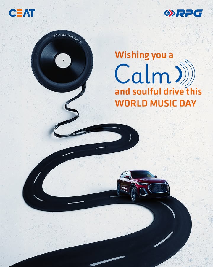 Tune into smoother journeys with CEAT CALM Tyres designed to silence the road, not the rhythm