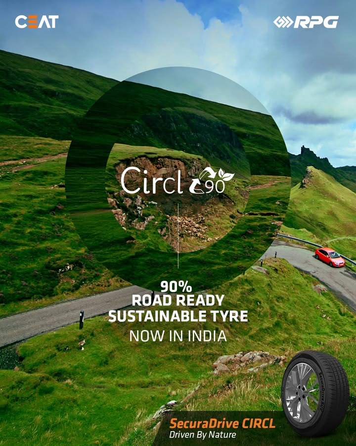 Introducing CEAT SecuraDrive CIRCL a 90 sustainable, road ready tyre for India, continuing CEATs streak of breakthrough...
